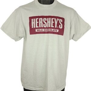Hershey Chocolate T Shirt Vintage 80s Hersheys Snack Tee 50/50 Made In USA Mens